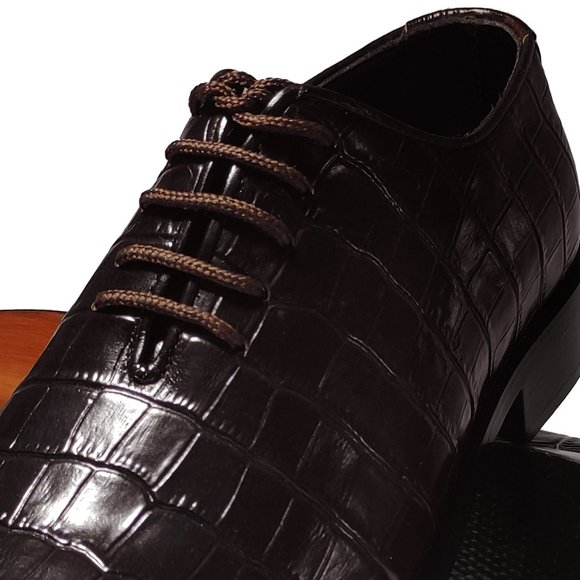 Bashwood Handmade Crocdile Style Oxford Shoes